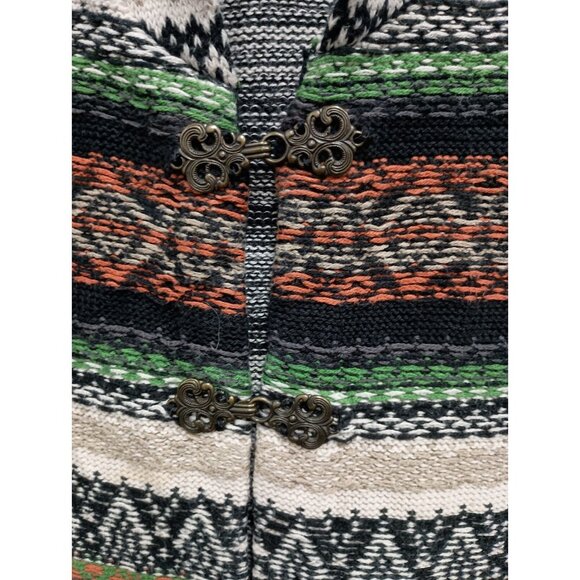 BKE The Buckle Cardigan Womens Small Collared Aztec Print BOHO Southwest Casual - Picture 2 of 5